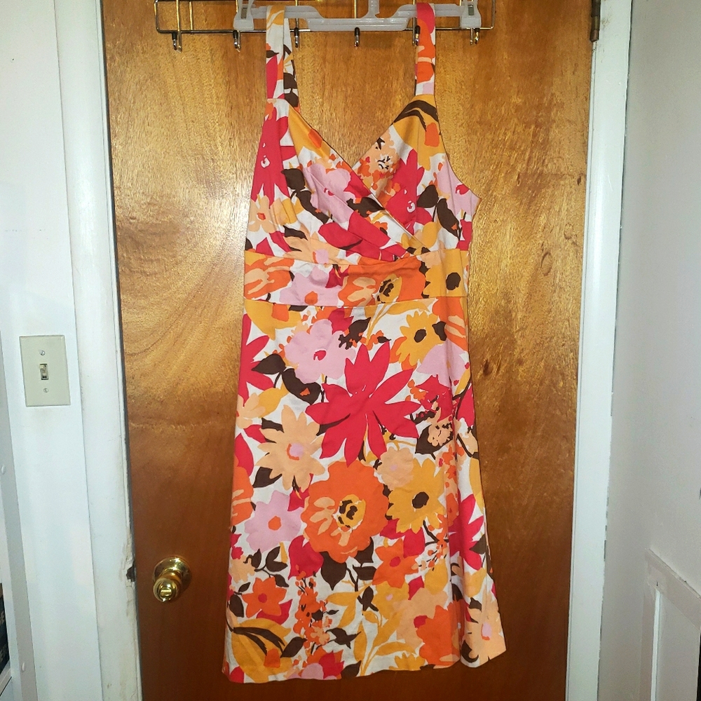Studio 1940 Pink/Orange Sleeveless Dress Plus Size